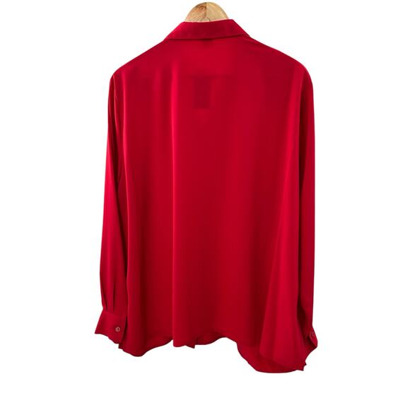Notations Women’s Shirt 2X Red Button-Down NWT - Picture 6 of 8